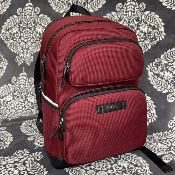 Michael Kors Kent Sport Utility Backpack Merlot - Picture 1 of 16